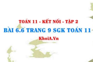 Bài 6.6 trang 9 Toán 11 Kết nối tri thức Tập 2